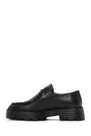 Women's Black Lace-Up Leather Masculine Shoes | Derimod