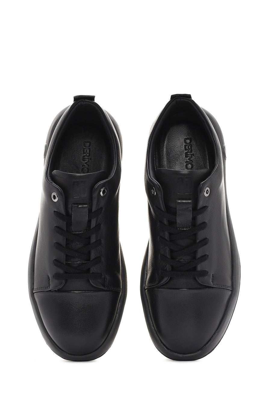 
Men's Black Lace-Up Leather Sneaker
