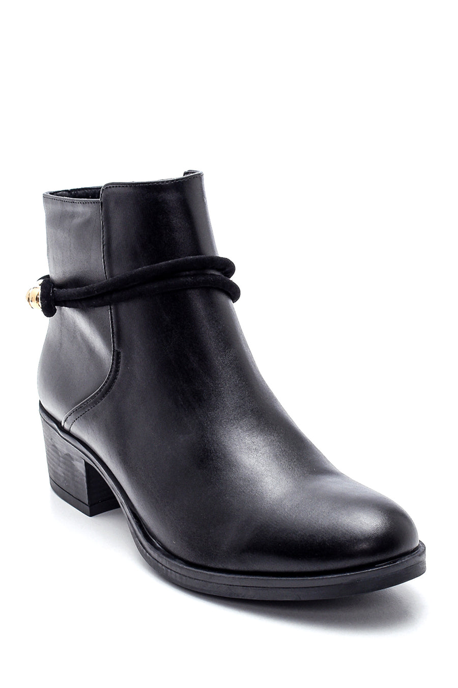 Women's Stringed Mid Heel Boots