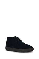 Geox Men's Navy Blue Spherica Ecub-1 Lace-Up Suede Leather Casual Shoes | Derimod