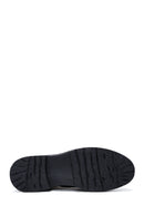 Men's Black Leather Zippered Casual Boots | Derimod