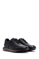 Men's Black Nubuck Leather Sneaker | Derimod