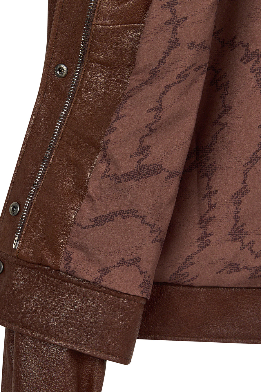 Margot Woman Whiskey Short Collar Fur Leather Jacket