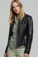 Glory Women's Leather Jacket | Derimod