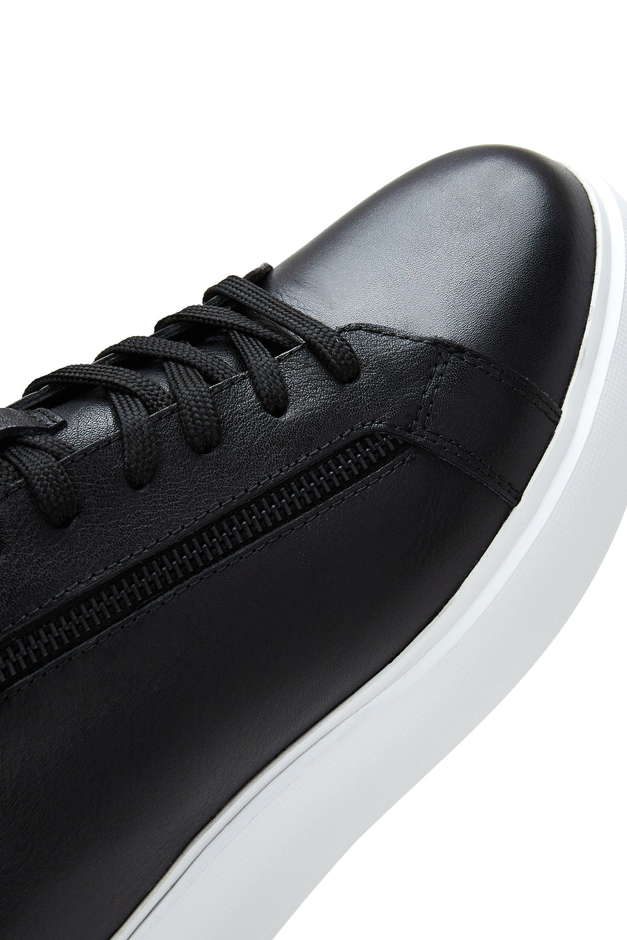 Men's Black Leather Sneaker