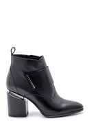 Women's Leather Heel Detailed Boots | Derimod