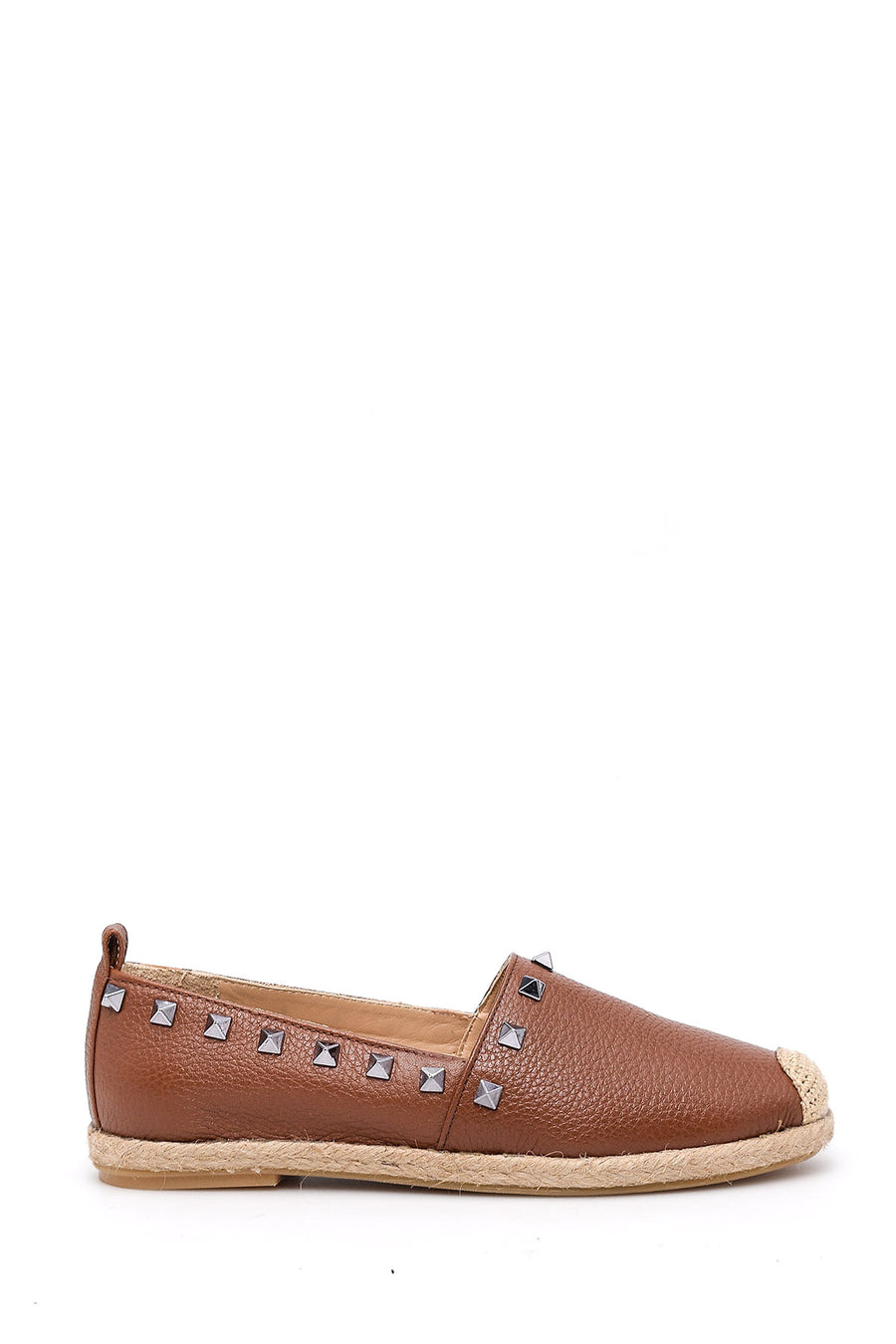 Kadın Taş Detaylı Deri Espadril 19SFD2416FT | Derimod