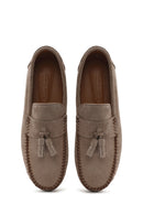 Erkek Bej Püsküllü Süet Deri Casual Loafer | Derimod
