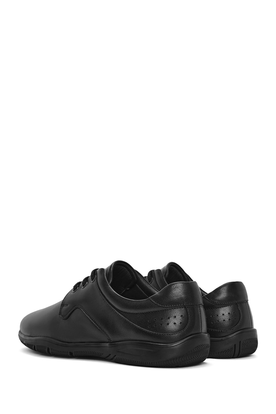 Men's Black Lace-up Leather Comfort Shoes