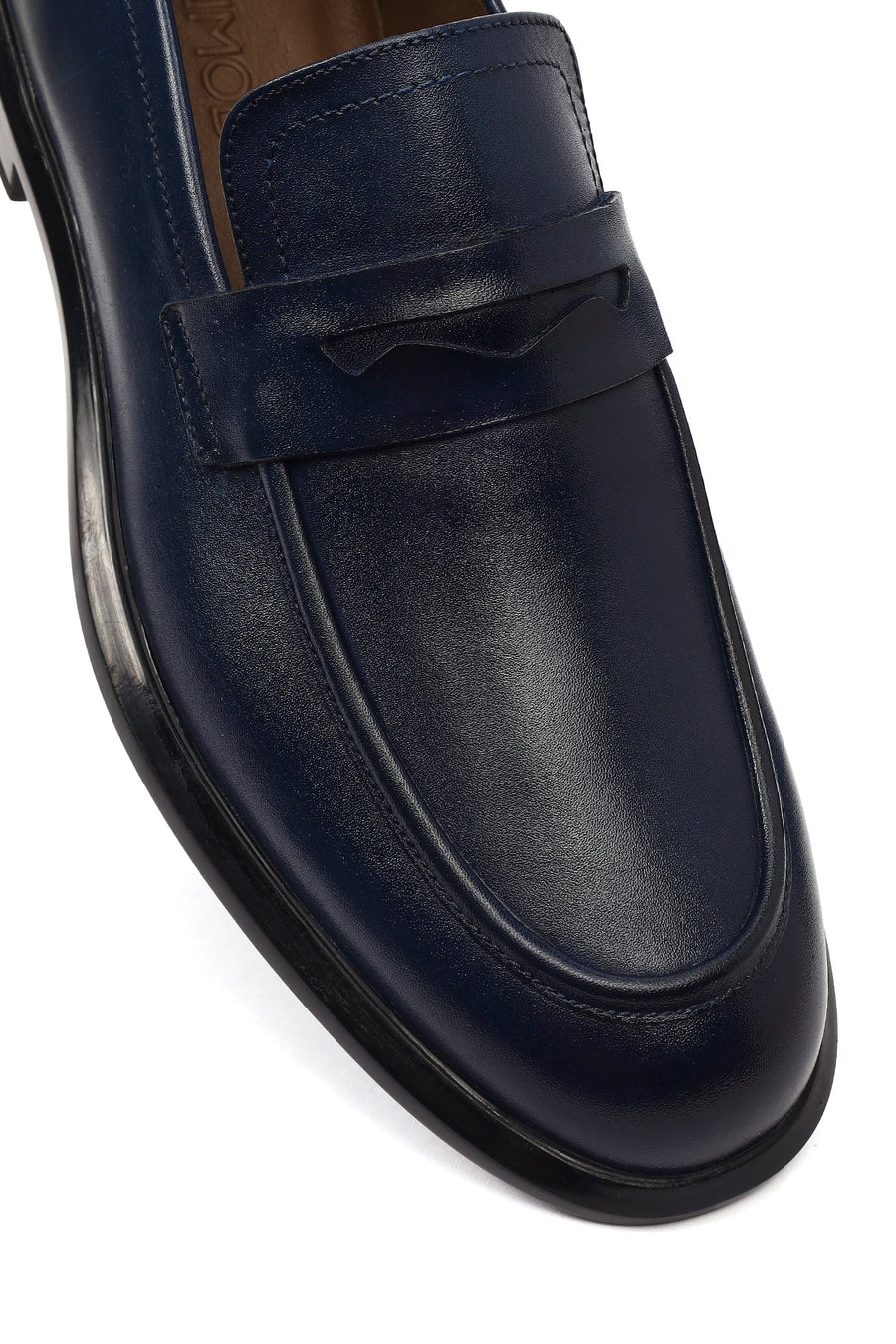 Men's Navy Blue Leather Casual Loafer