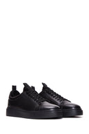 Men's Black Leather Thick Soled Sneaker | Derimod