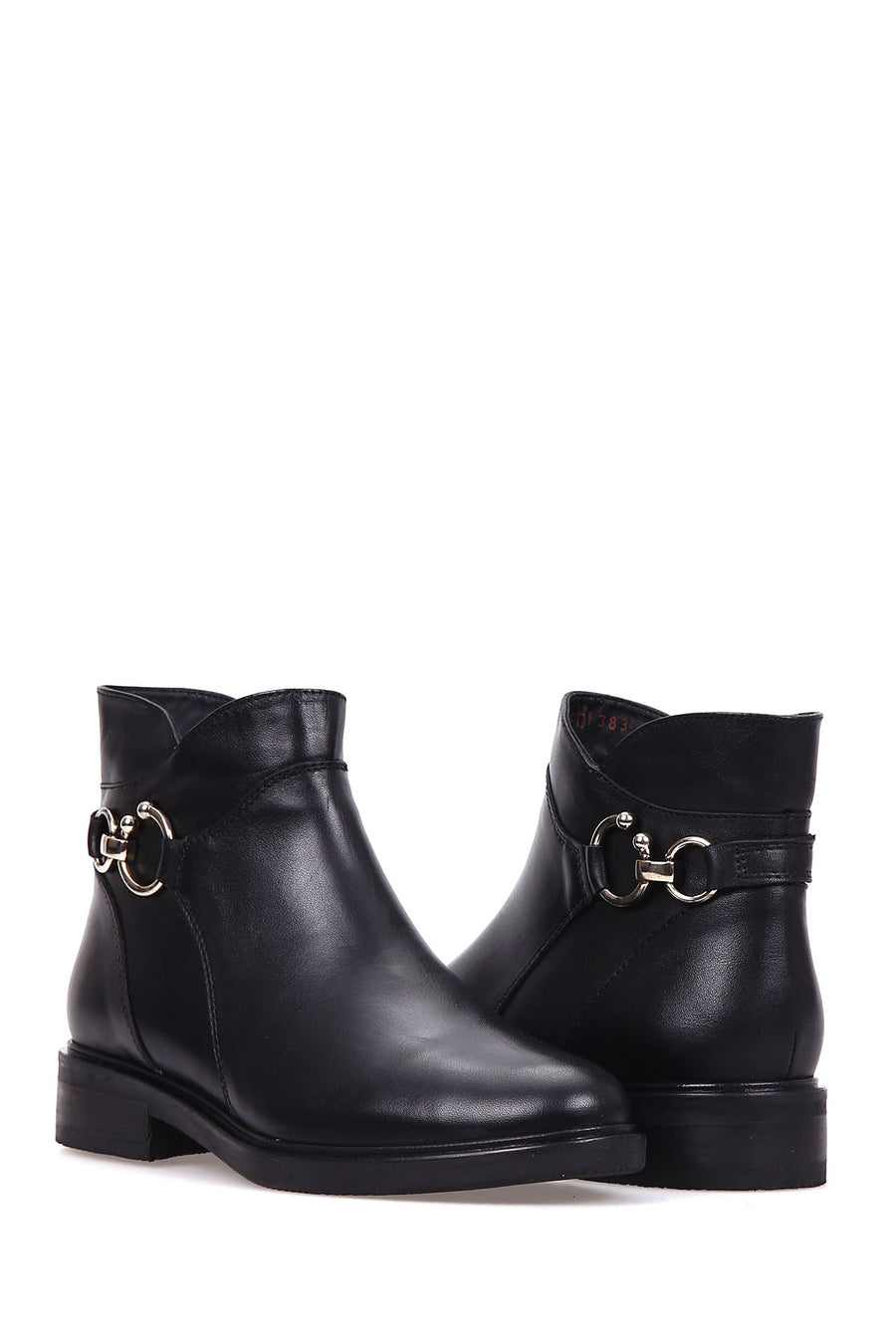 Women's Buckle Leather Boots