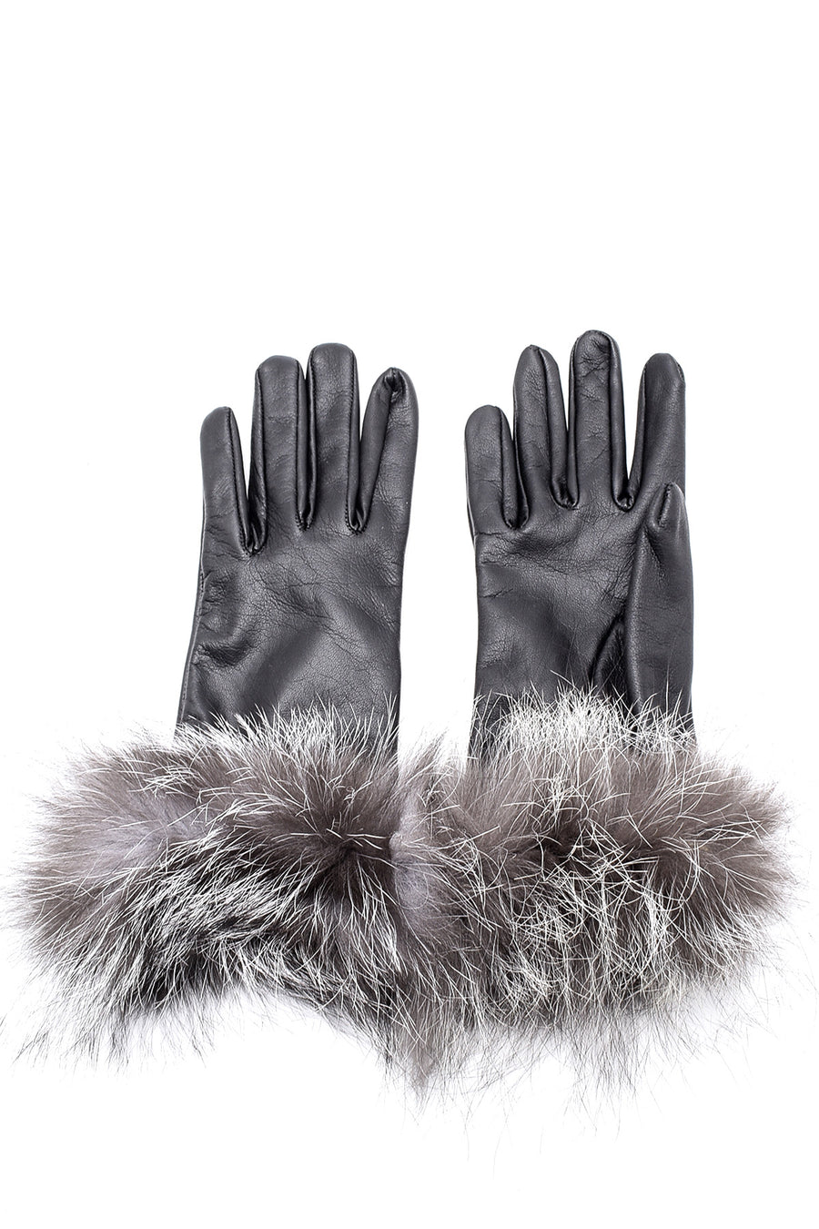 Women's Leather Fur Gloves 000A2D450514 | Derimod