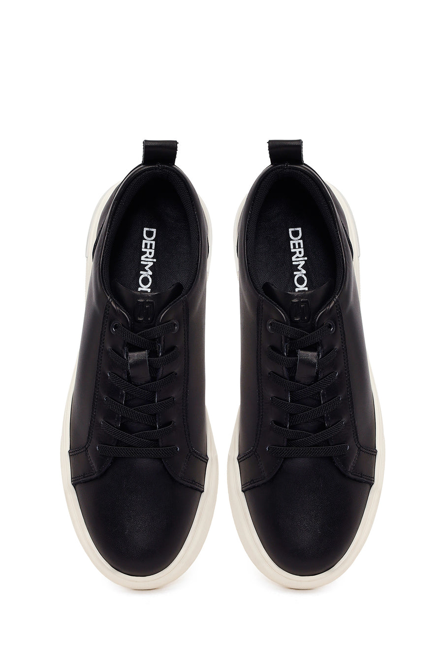 Male Black Lace-Up Leather Sneaker
