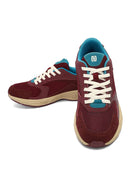 Derimod Studio Women's Burgundy Lace-Up Thick-Soled Sneaker | Derimod