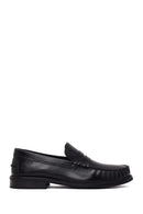 Erkek Siyah Deri Casual Loafer | Derimod