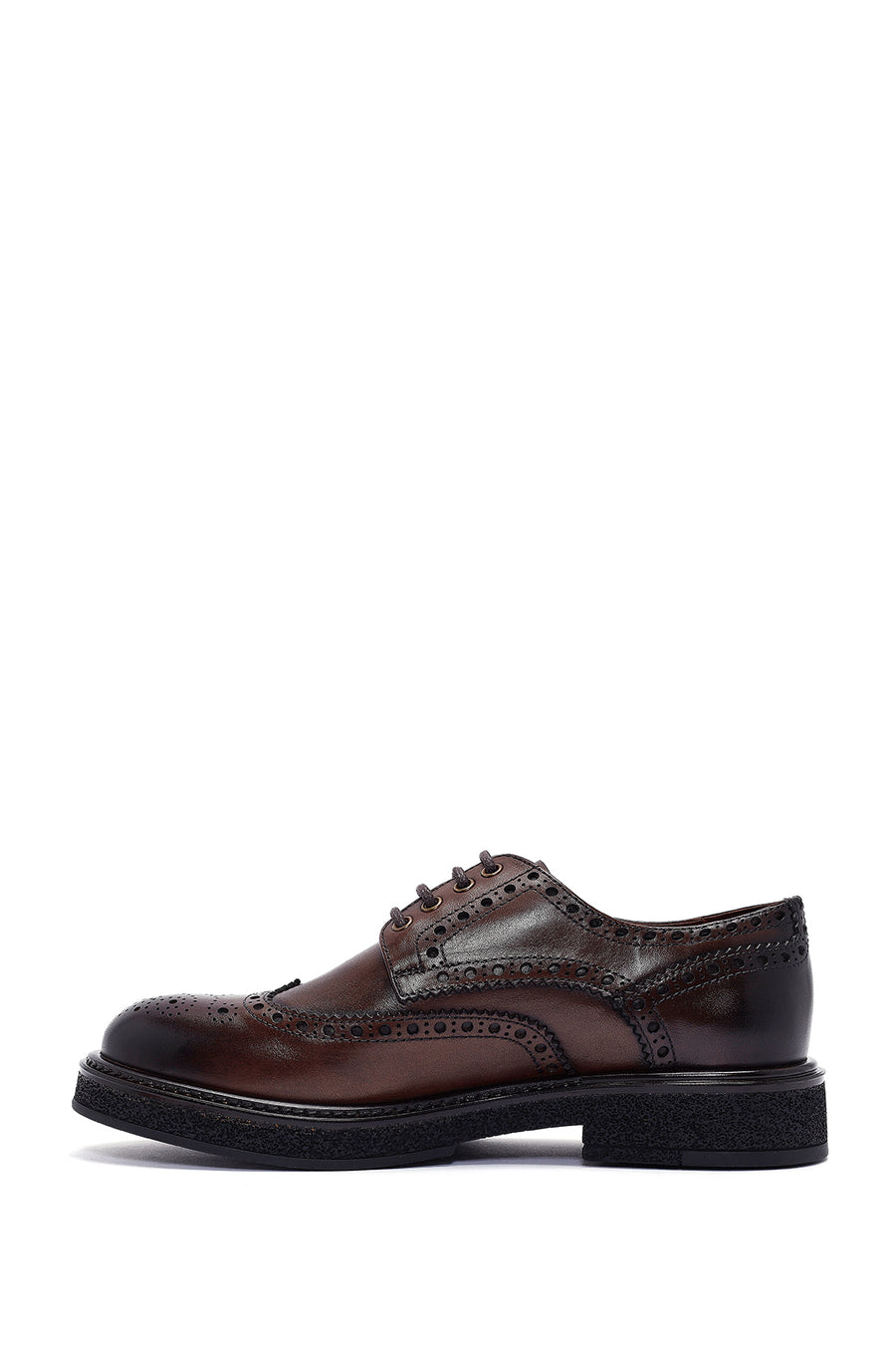 
Men's Brown Lace-Up Leather Casual Shoes
