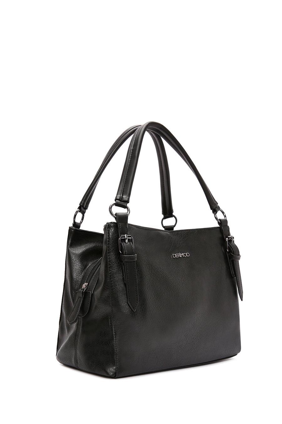 Woman Black Long-Strap Shoulder Bag