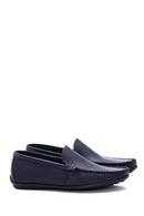 Erkek Lacivert Deri Casual Loafer | Derimod