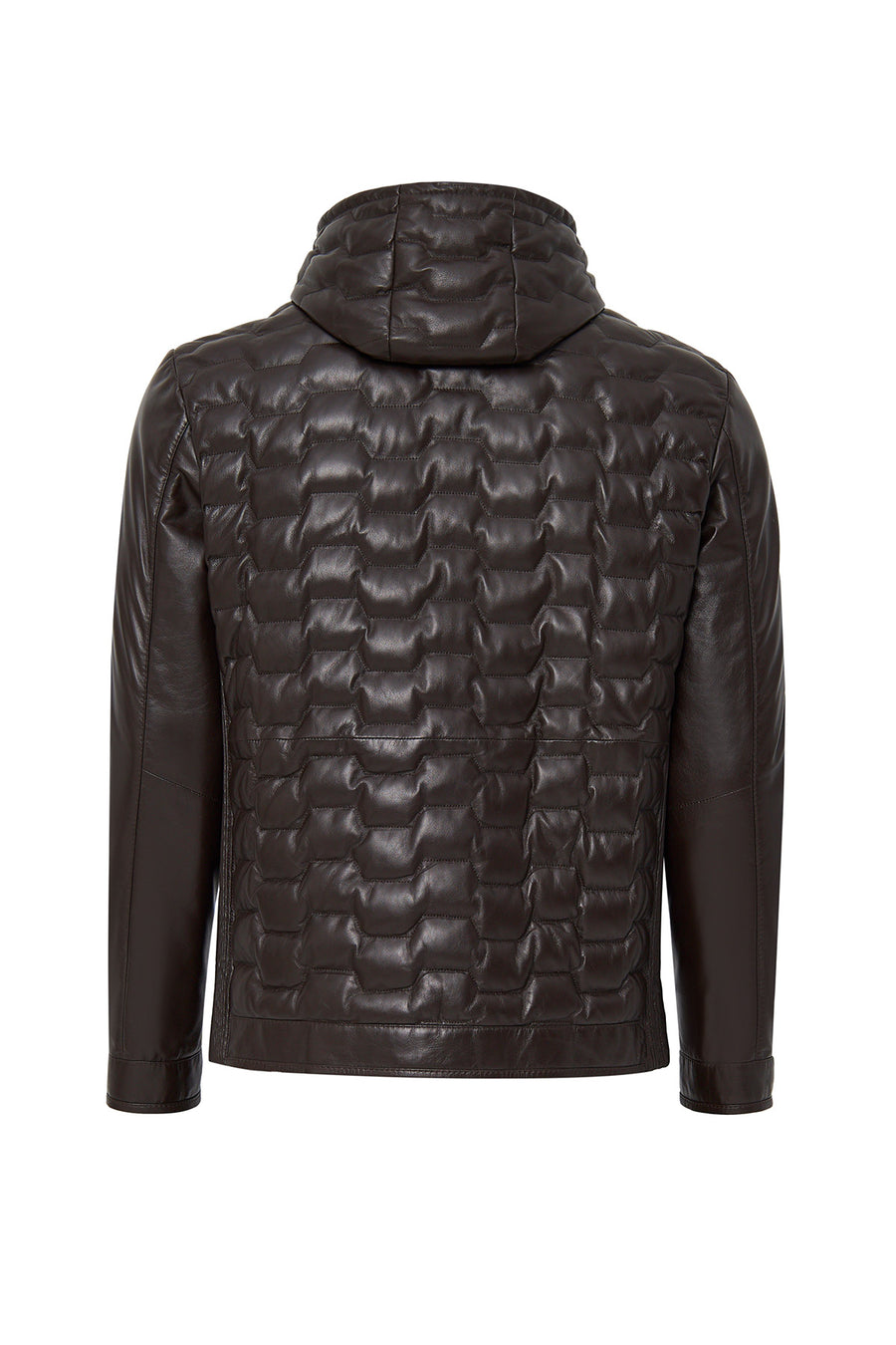 Silva Men's Brown Hooded Leather Jacket