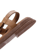 Kadın Taba Deri Comfort Sandalet | Derimod