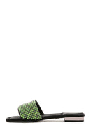 Women's Green Stone Slippers | Derimod