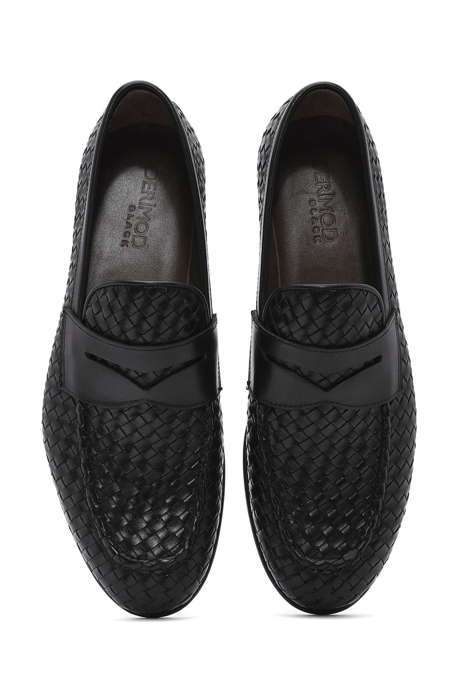 Men's Black Braided Leather Classic Loafer