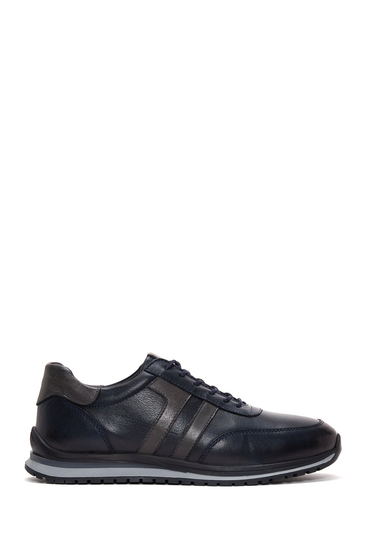 Men's Navy Blue Lace-Up Leather Sneaker 24WFD674918 | Derimod