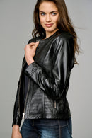 Linet Women's Leather Jacket | Derimod