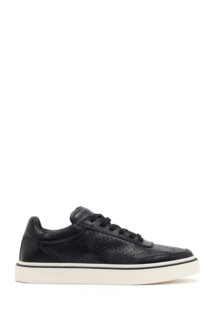 Male Black Lace-Up Leather Sneaker 26SFD611618 | Derimod