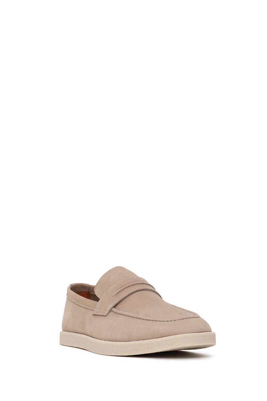 Male Beige Nubuck Leather Loafer