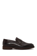 Erkek Kahverengi Deri Klasik Loafer | Derimod