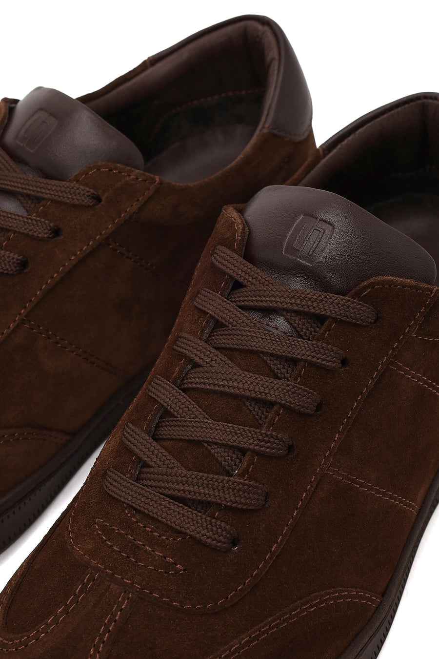 Male Brown Lace-Up Suede Leather Sneaker