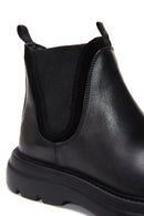 Men's Black Leather Casual Boots | Derimod