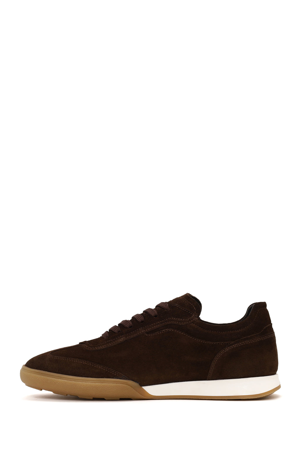 Erkek Kahverengi Bağcıklı Süet Deri Sneaker