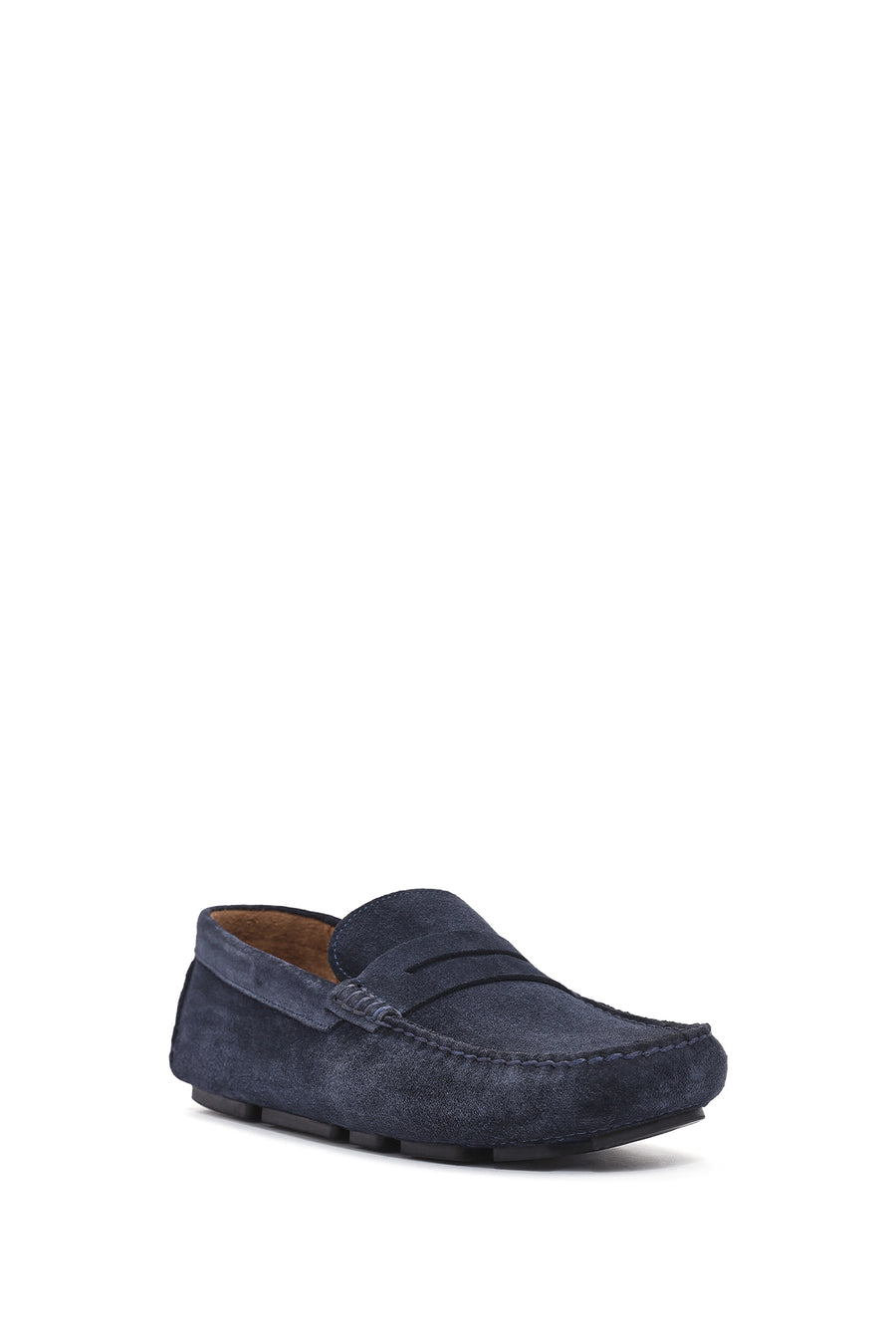 Men's Navy Blue Suede Leather Loafer