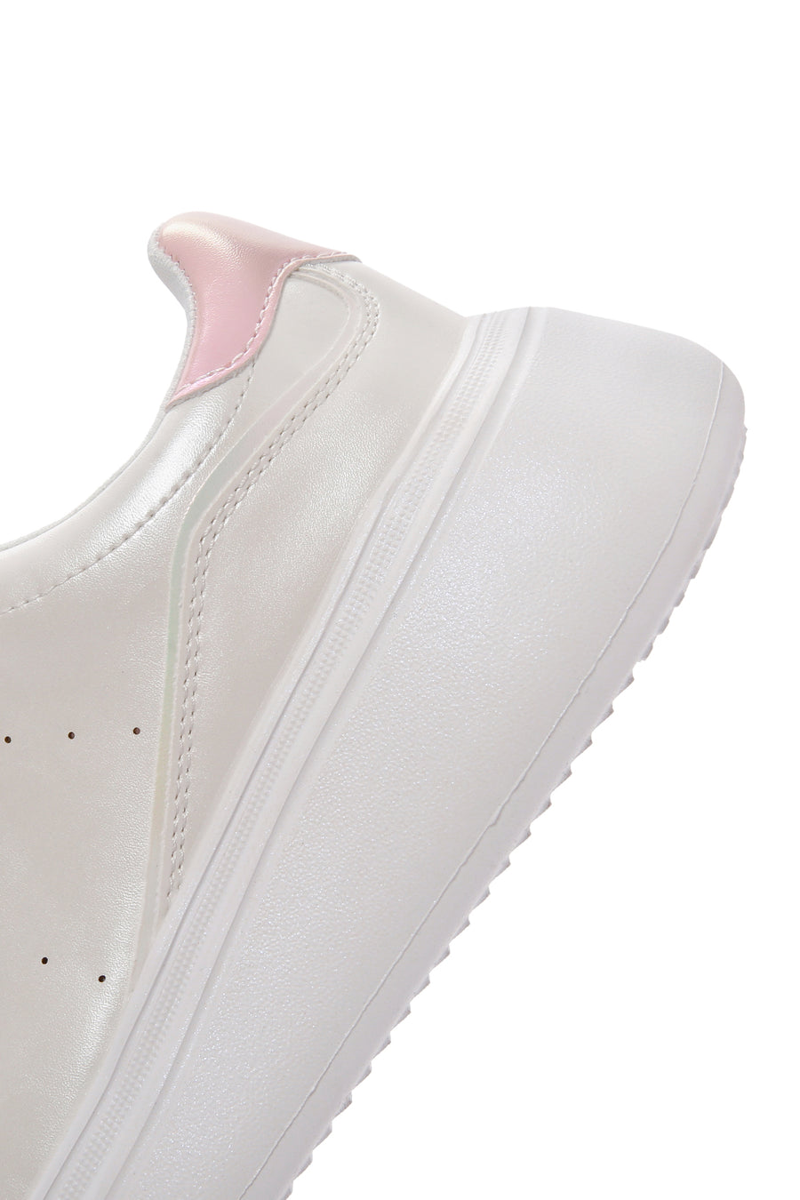 Kadın Beyaz Bağcıklı Kalın Tabanlı Sneaker