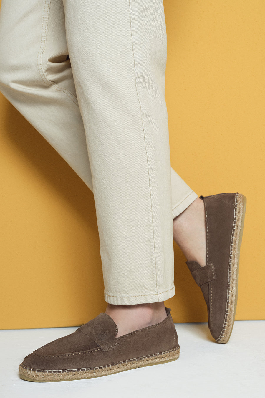 Erkek Vizon Süet Deri Espadril 25SFD770110 | Derimod