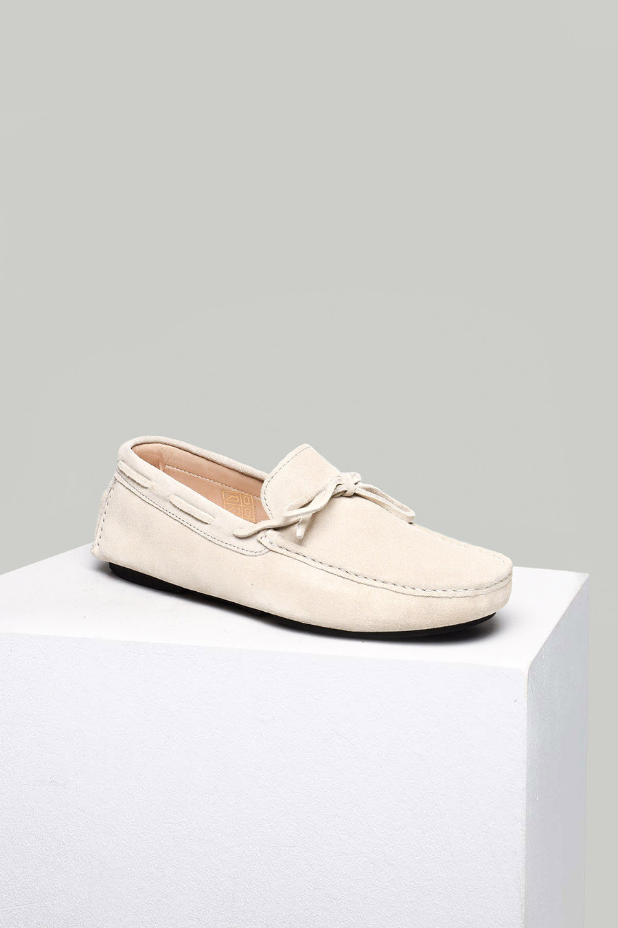 Men's White Suede Leather Shoes 18SFD342010 | Derimod