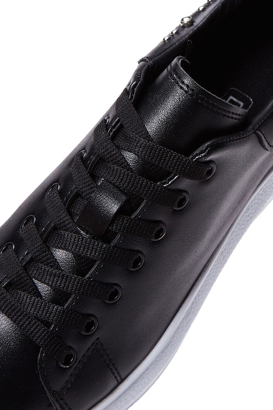 Women's Black Stone Thick Soled Sneaker