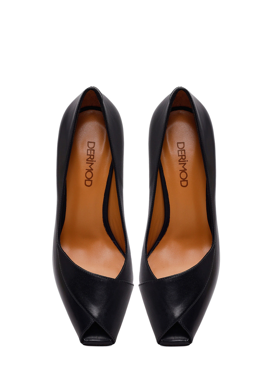 Kadın Siyah İnce Topuklu Deri Stiletto