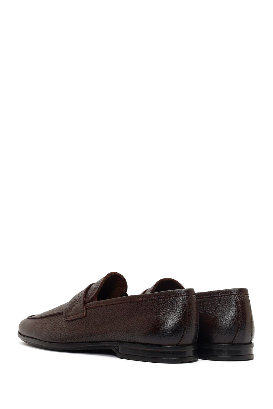Erkek Kahverengi Deri Klasik Loafer