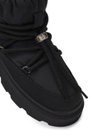 Woman Black Lace-Up Thick-Soled Boots | Derimod