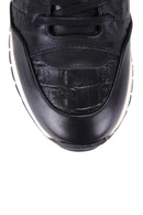 Crocodile Patterned Men's Leather Sneaker | Derimod