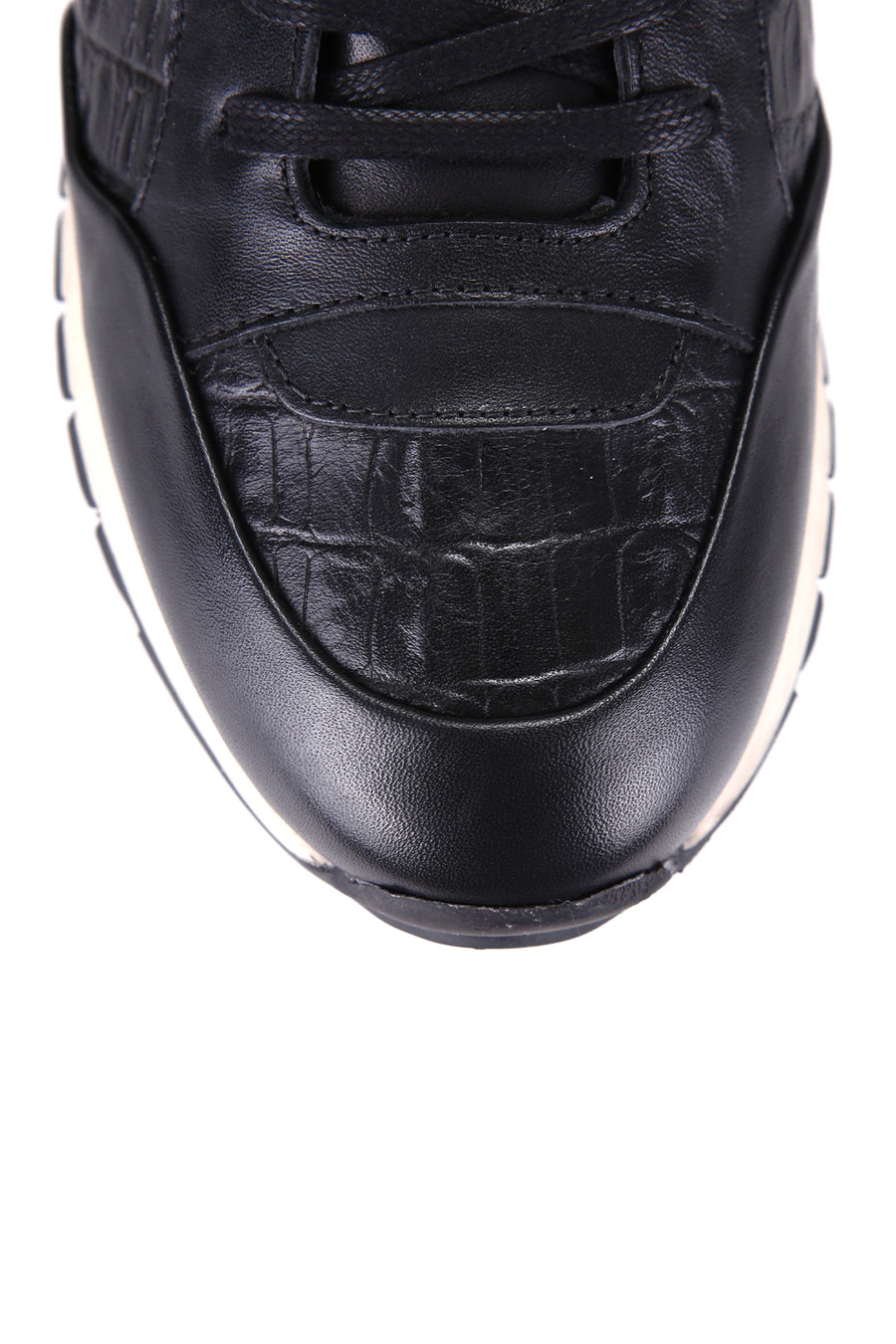 Crocodile Patterned Men's Leather Sneaker
