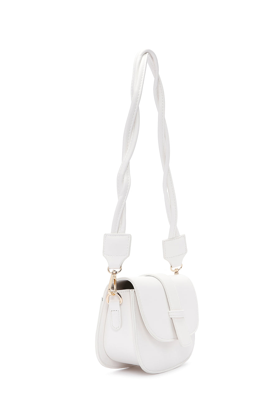 Women's White Long Strap Shoulder Bag