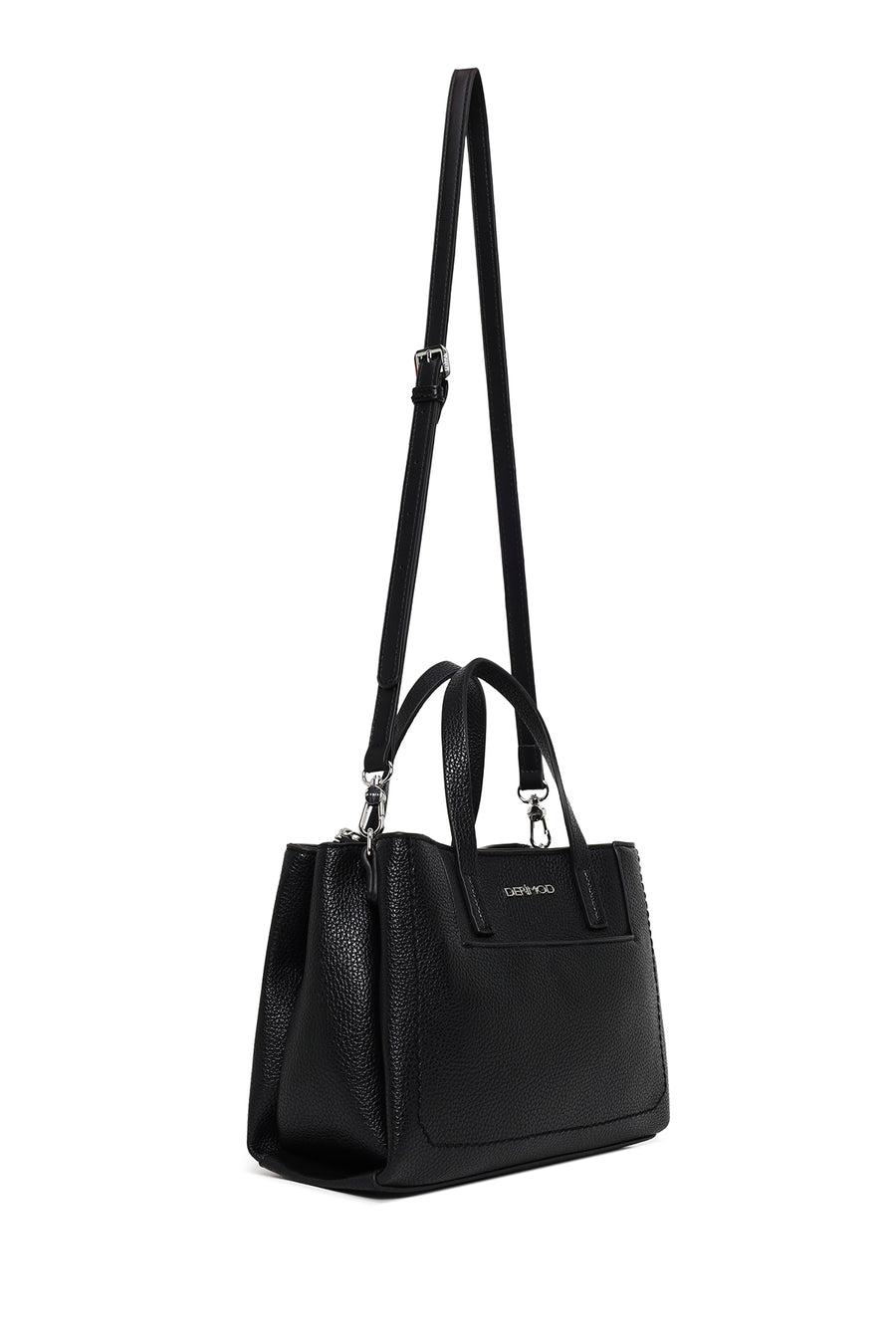 Woman Black Long-Strap Shoulder Bag
