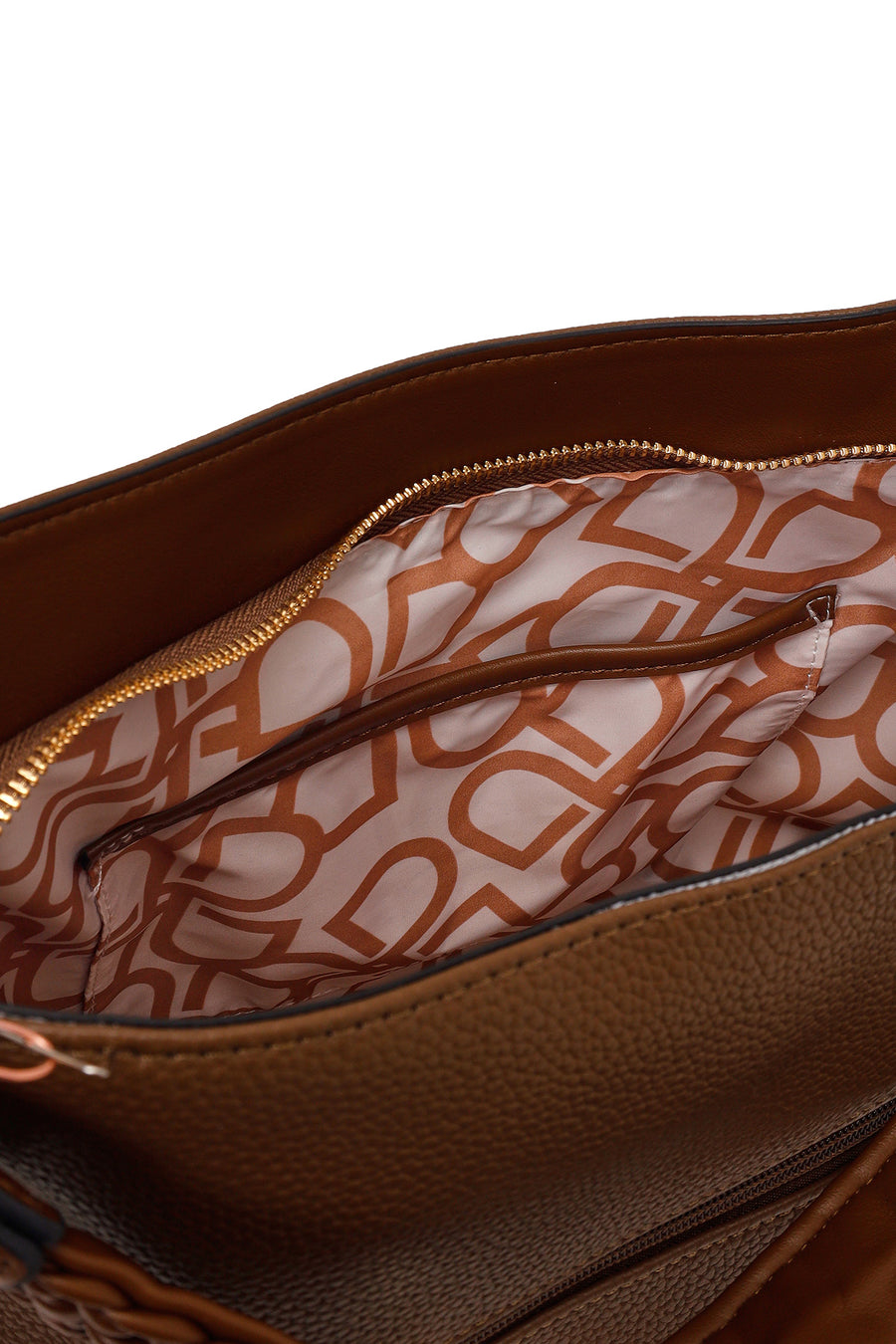 Woman Brown Long-Strap Accessory Shoulder Bag