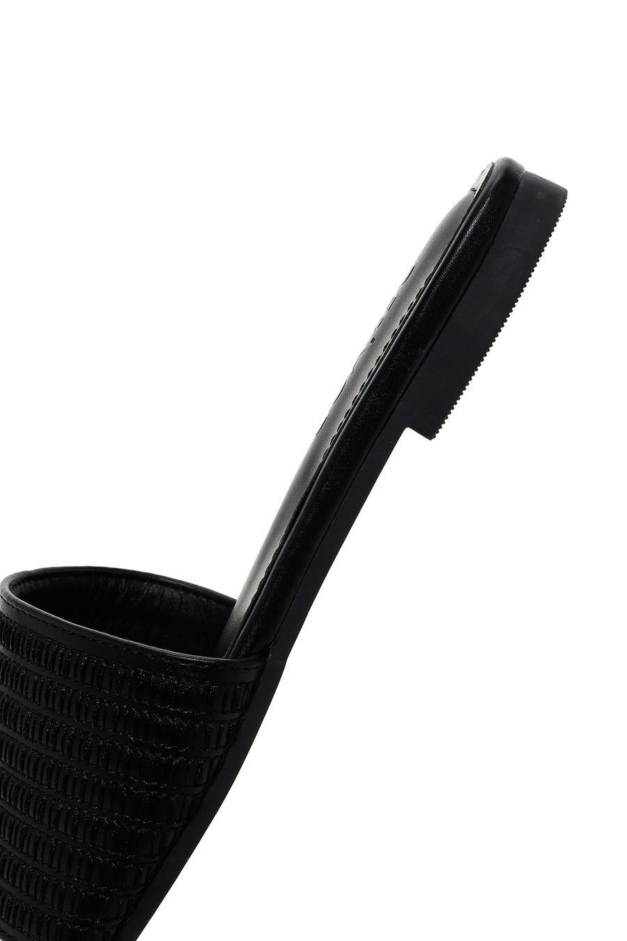 Women's Black Patterned Slippers