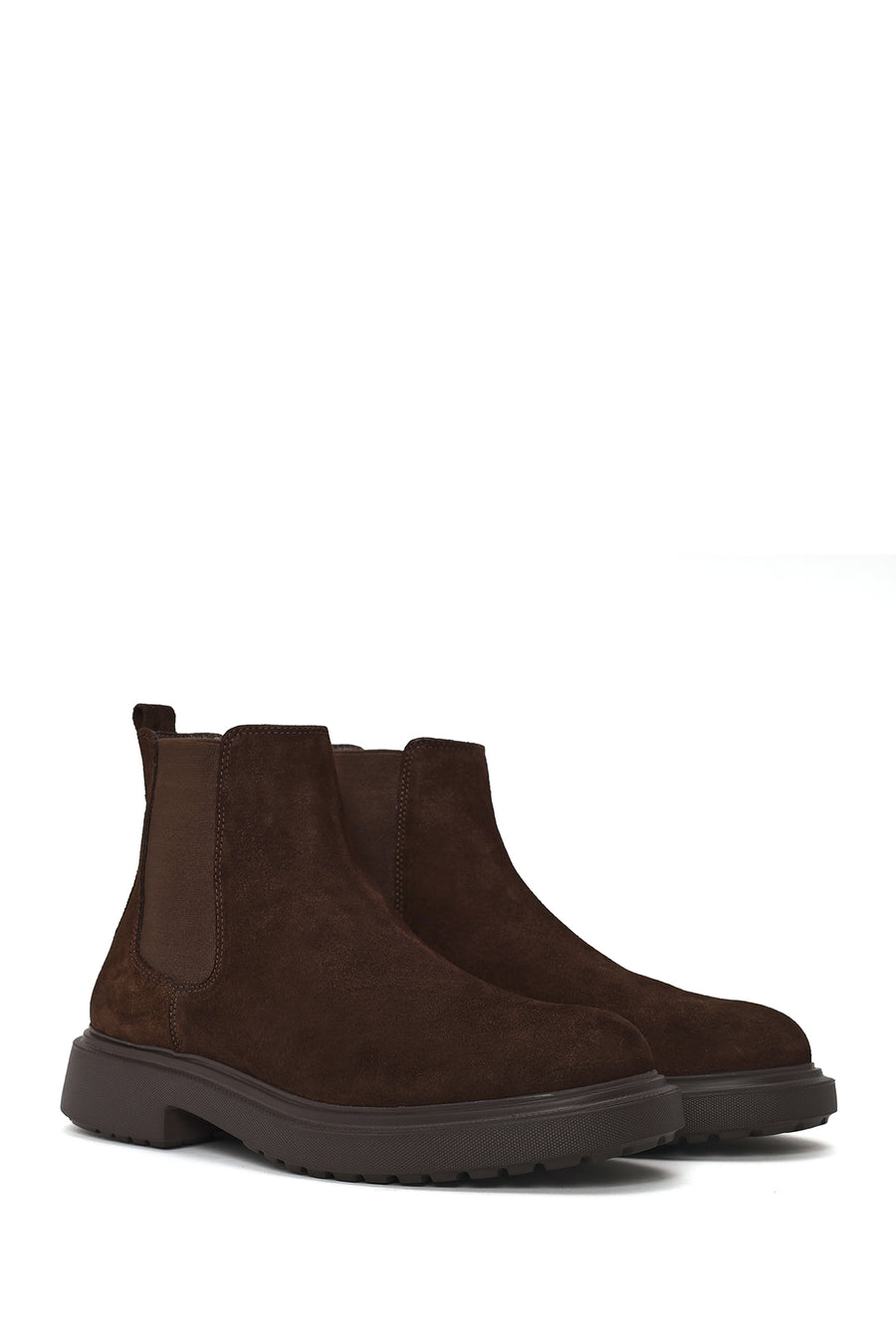 Male Brown Suede Chelsea Boots